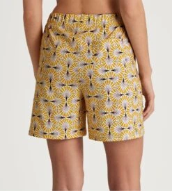 Calida Short d'Intérieur Jaune Favourites Sun Ray Flower – Coton Bio Imprimé Floral -Lingerie Sipp short d imp 024 ray flower yellow 2