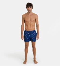 Massana Short de Bain Bleu Imprimé Tongues Multicolores - Maillot de Plage Homme 8 Massana Short de Bain Bleu Imprimé Tongues Multicolores - Maillot de Plage Homme -Lingerie Sipp short de bain h 154 royal bleu 1
