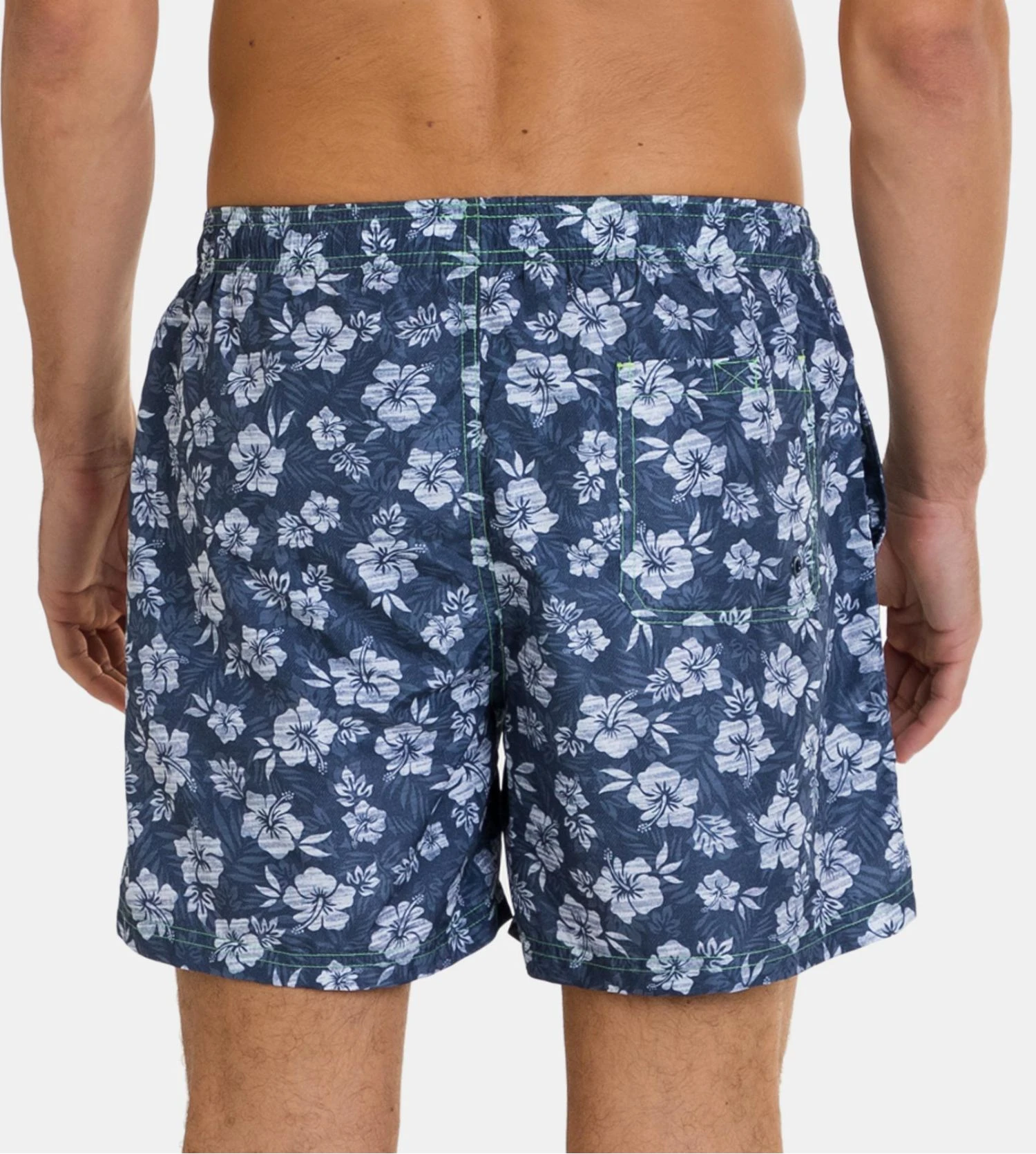 Short de Bain Massana Bleu Marine à Motif Fleuri Hawaïen – Maillot de Plage Confort 5 Short de Bain Massana Bleu Marine à Motif Fleuri Hawaïen – Maillot de Plage Confort – Image 3