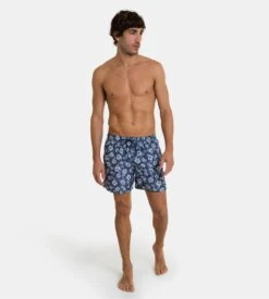 Short de Bain Massana Bleu Marine à Motif Fleuri Hawaïen – Maillot de Plage Confort 9 Short de Bain Massana Bleu Marine à Motif Fleuri Hawaïen – Maillot de Plage Confort -Lingerie Sipp short de bain h b11 bleu marin bleu 3