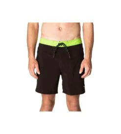 PULLIN Tzar Long Swim Shorts Black & Neon Green – Stretch Water-Repellent Boardshorts -Lingerie Sipp short de bain long tzar blackgreen 3