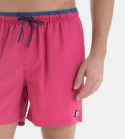 Short de Bain Homme Rose Massana – Maillot de Plage Uni à Taille Élastique -Lingerie Sipp short de bain magenta homme 2