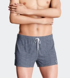 Short De Bain Positano Imprimé Bleu Marine -Lingerie Sipp short de bain positano nb039 bleu marine 4