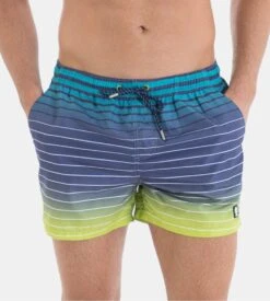 Short De Bain Massana à Rayures Bleu/vert -Lingerie Sipp short de bain raye bleu vert 5