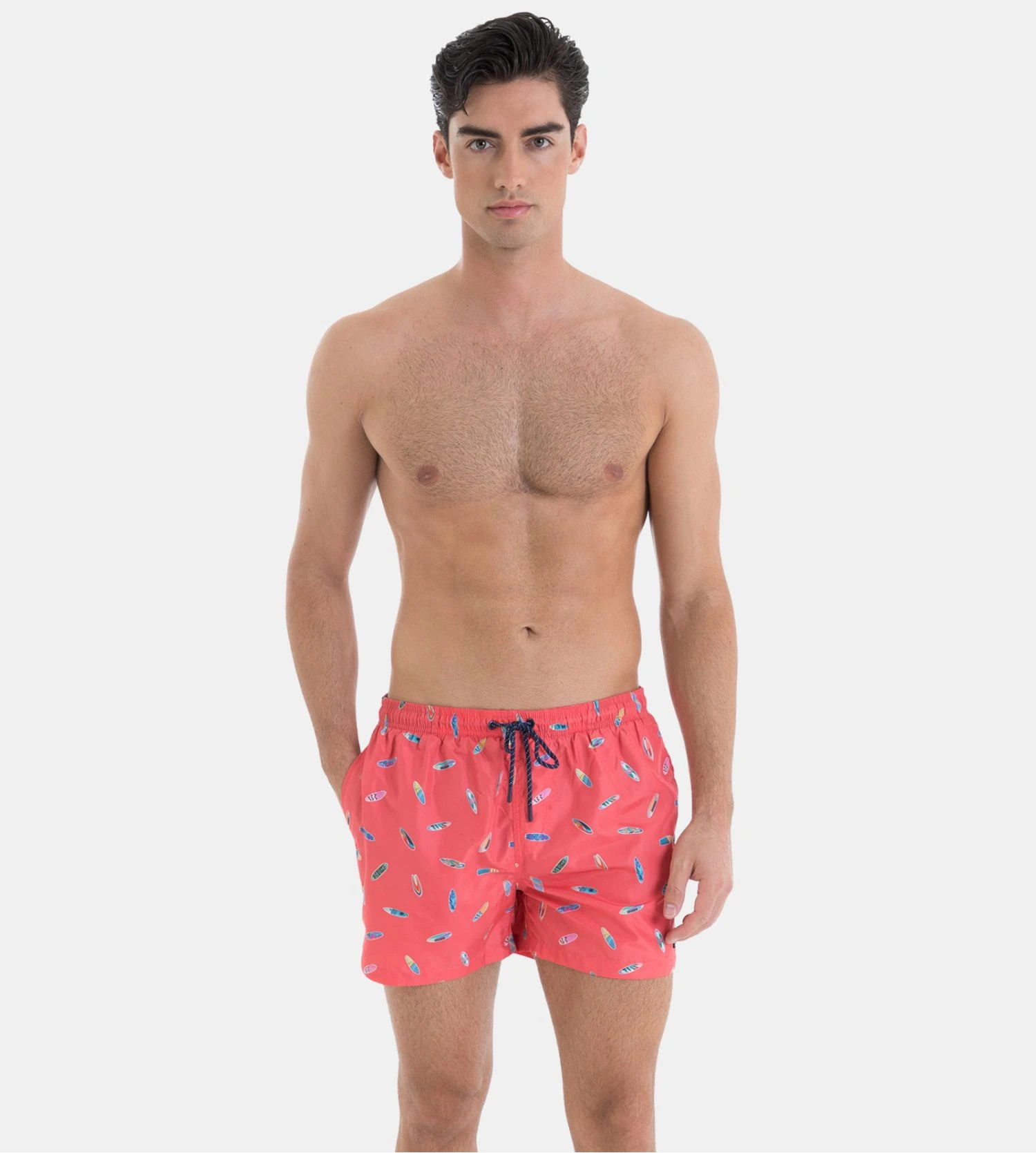 Short De Bain Imprimé Surf Corail 6 Short De Bain Imprimé Surf Corail – Image 4