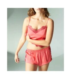 Simone Perele Short De Nuit Satin Secrets Rose Mon Amour 11 Simone Perele Short De Nuit Satin Secrets Rose Mon Amour -Lingerie Sipp short de nuit satin secrets 251 rose mon amour 4