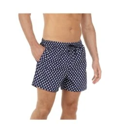 Hom Gordes Iora Navy Print Swim Shorts – Premium Lightweight Men's Beachwear -Lingerie Sipp short de plage gordes iora navy print 2