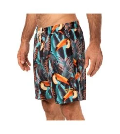 PULLIN Pako Touc – Short de Bain Homme Blanc Motif Toucans Tropicaux -Lingerie Sipp short de plage homme pakotouc imprime 2
