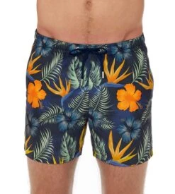 Short de Bain HOM Tiki Navy Print - Short de Plage à Imprimé Fleurs Tropicales 11 Short de Bain HOM Tiki Navy Print - Short de Plage à Imprimé Fleurs Tropicales -Lingerie Sipp short de plage homme tiki p0ra navy print 2