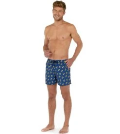 Hom Short de Bain Marcello Navy Print – Maillot de Bain Homme Imprimé Plage Tropical -Lingerie Sipp short de plage marcello i0ra navy print 2