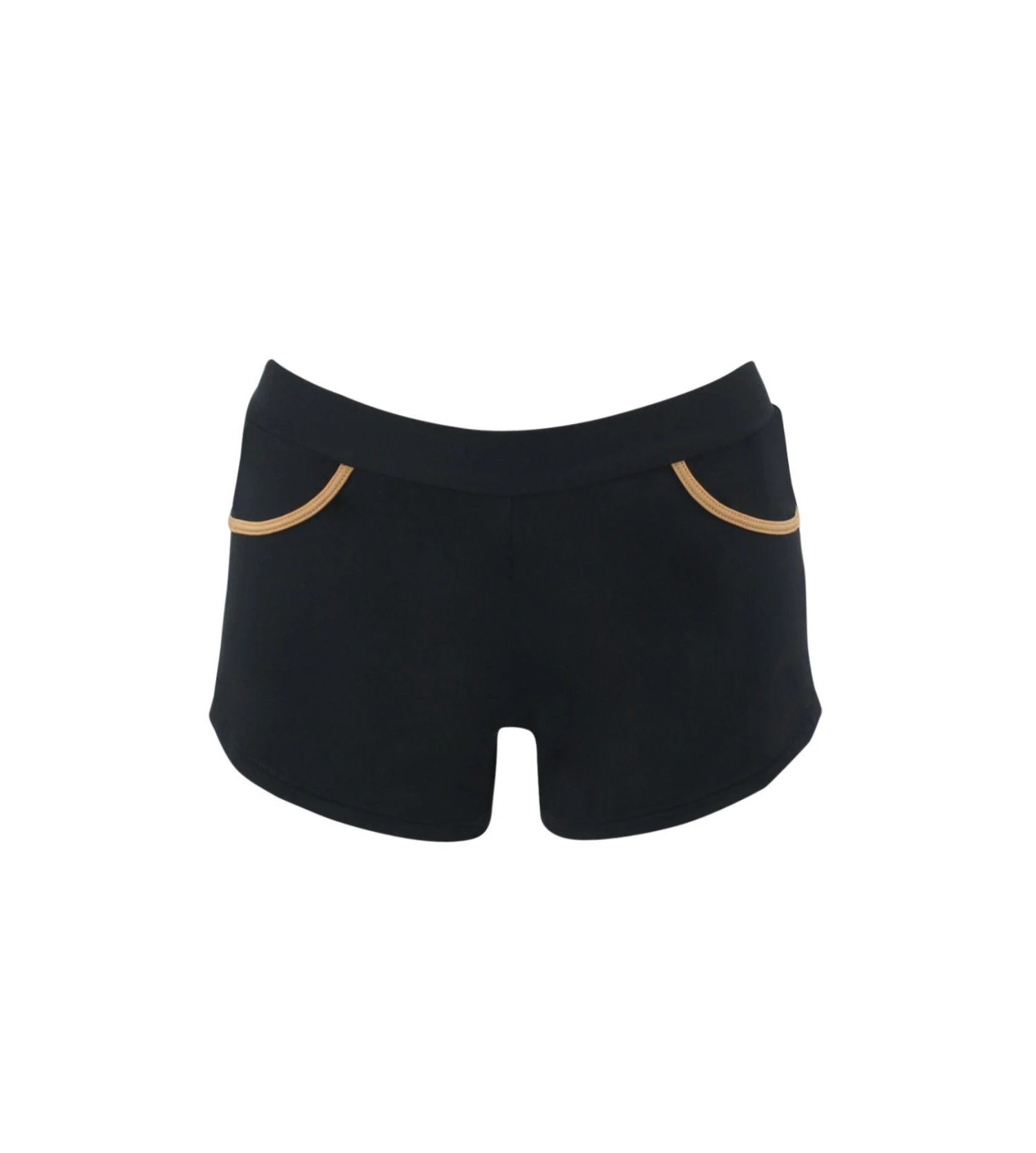 Short de Plage Janine Robin Venezia Noir - Shorty Chic Ample à Détails Dorés 4 Short de Plage Janine Robin Venezia Noir - Shorty Chic Ample à Détails Dorés – Image 2