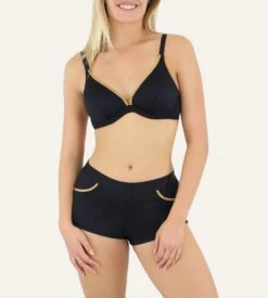 Short de Plage Janine Robin Venezia Noir - Shorty Chic Ample à Détails Dorés 11 Short de Plage Janine Robin Venezia Noir - Shorty Chic Ample à Détails Dorés -Lingerie Sipp short de plage venezia noir 70 3