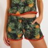 Banana Moon Short Effet Lin Douglas Greenery Noir 2 Banana Moon Short Effet Lin Douglas Greenery Noir -Lingerie Sipp short effet lin douglas greenery noir kbb01