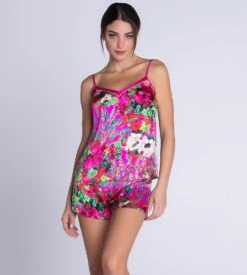 Short En Satin Envolée De Fleurs Fuchsia 11 Short En Satin Envolée De Fleurs Fuchsia -Lingerie Sipp short en satin envolee de fleurs fuchsia 3