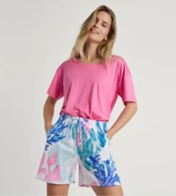 Calida Short D'intérieur Favourites Coast Rose -Lingerie Sipp short femme favourites coast rose 5