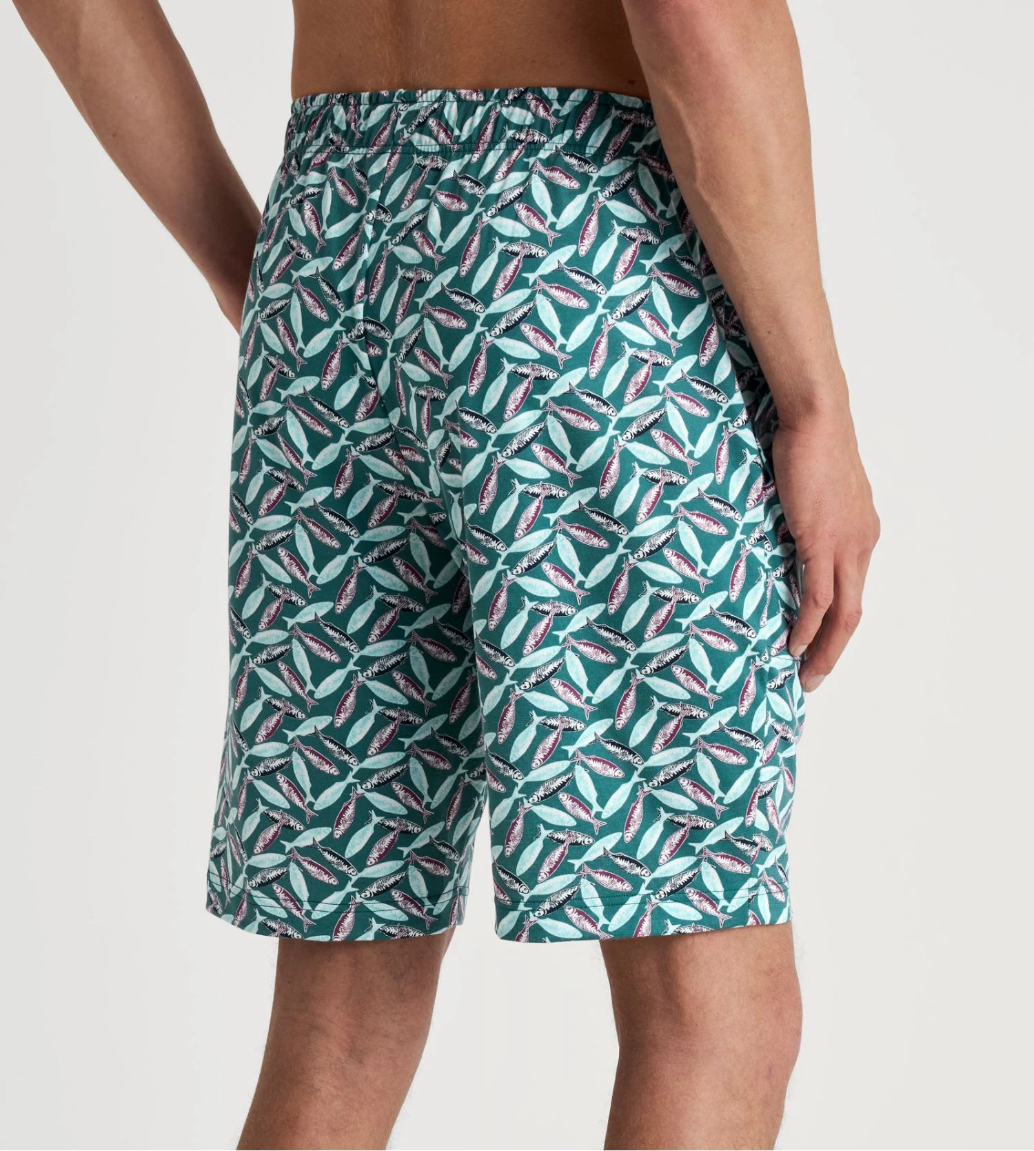 Calida Philo Green Sardine Print – RMX Sleep Holiday Modern Fit Cotton Shorts 6 Calida Philo Green Sardine Print – RMX Sleep Holiday Modern Fit Cotton Shorts – Image 4