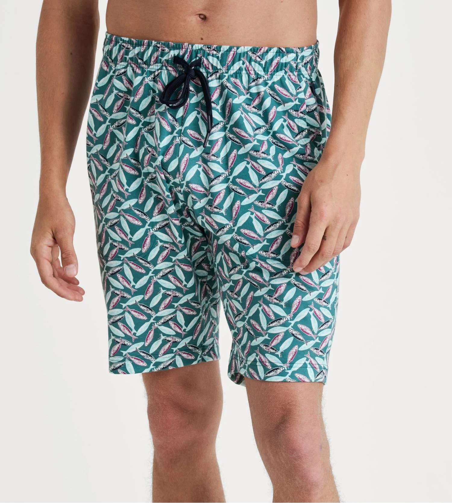 Calida Philo Green Sardine Print – RMX Sleep Holiday Modern Fit Cotton Shorts 3 Calida Philo Green Sardine Print – RMX Sleep Holiday Modern Fit Cotton Shorts