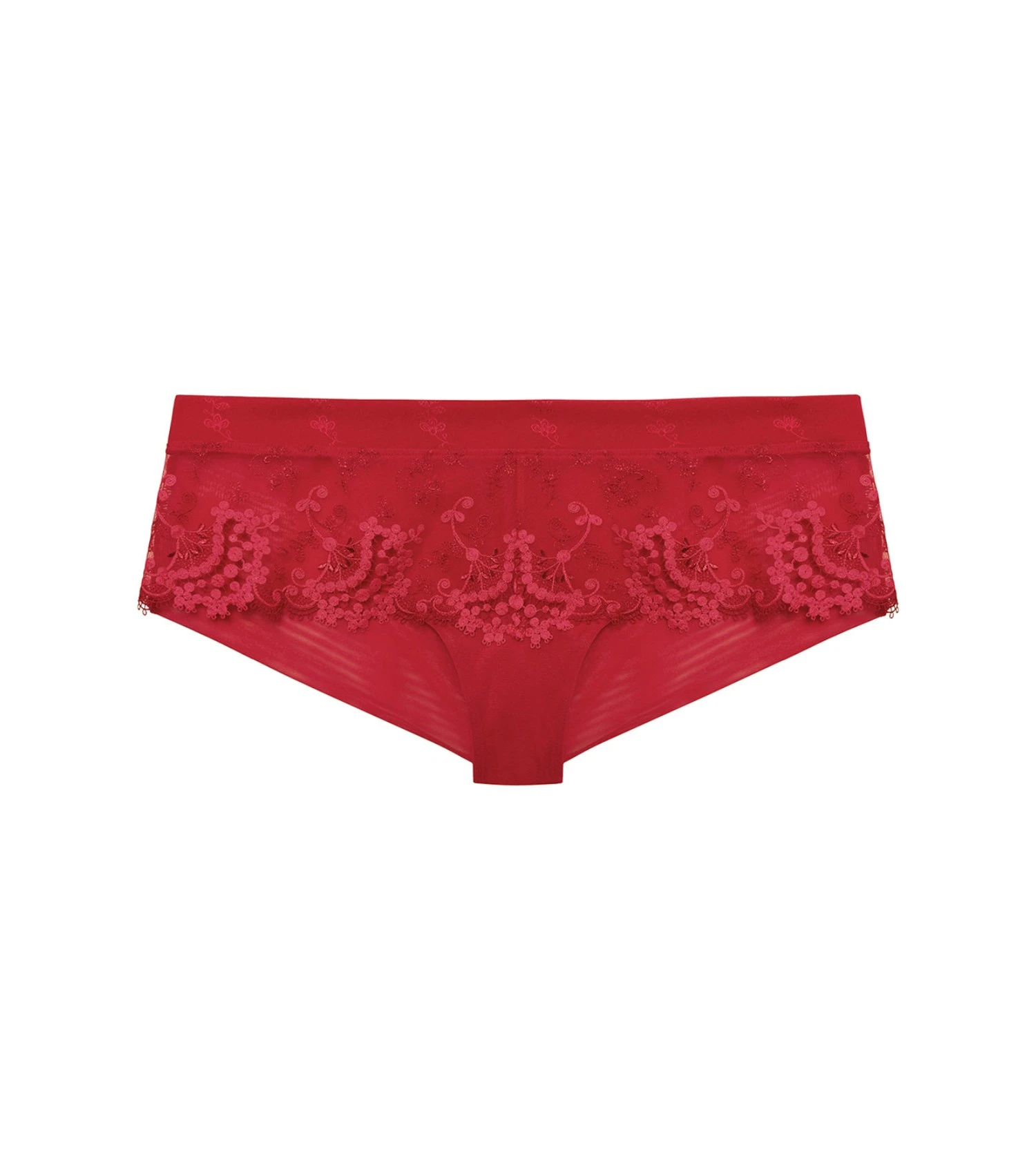 Simone Perele Shorty En Satin Et Tulle Brodé Wish Rubis 4 Simone Perele Shorty En Satin Et Tulle Brodé Wish Rubis – Image 2