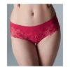 Simone Perele Shorty En Satin Et Tulle Brodé Wish Rubis -Lingerie Sipp shorty en satin et tulle brode wish 361 rubis