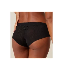 Simone Perele Shorty En Satin Et Tulle Brodé Wish NOIR -Lingerie Sipp shorty en satin et tulle brode wish noir 1