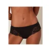 Simone Perele Shorty En Satin Et Tulle Brodé Wish NOIR -Lingerie Sipp shorty en satin et tulle brode wish noir