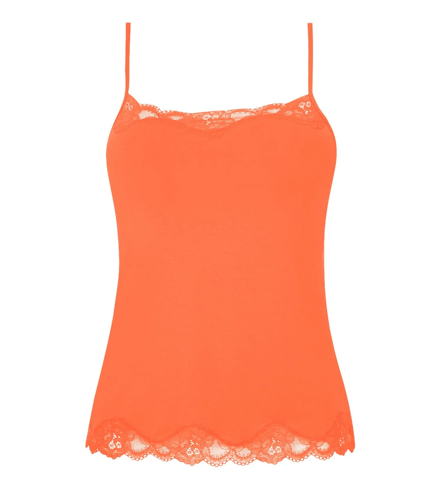 Caraco Antigel Simply Perfect Orange Safran – Top de Nuit en Modal avec Dentelle Jacquard 4 Caraco Antigel Simply Perfect Orange Safran – Top de Nuit en Modal avec Dentelle Jacquard – Image 2