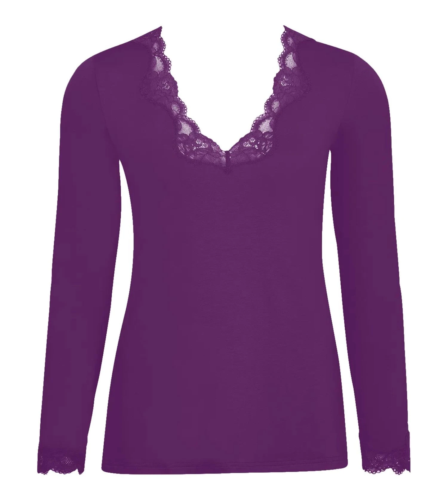 Antigel Prune Magic Simply Perfect Dentelle – T-shirt Manches Longues Modal 4 Antigel Prune Magic Simply Perfect Dentelle – T-shirt Manches Longues Modal – Image 2
