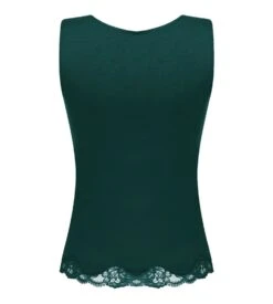 Antigel Simply Perfect Sleeveless Top in Vert Anglais – Lace Detail Modal Lingerie -Lingerie Sipp simply perfect t shirt ss manche 4163 vert anglais 2