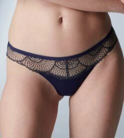 Simone Perele Slip Brésilien Reflet Minuit