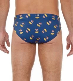 HOM Marcello Navy & White Geometric Print – Premium Microfiber Men's Swim Brief 12 HOM Marcello Navy & White Geometric Print – Premium Microfiber Men's Swim Brief -Lingerie Sipp slip de bain marcello i0ra navy print 4