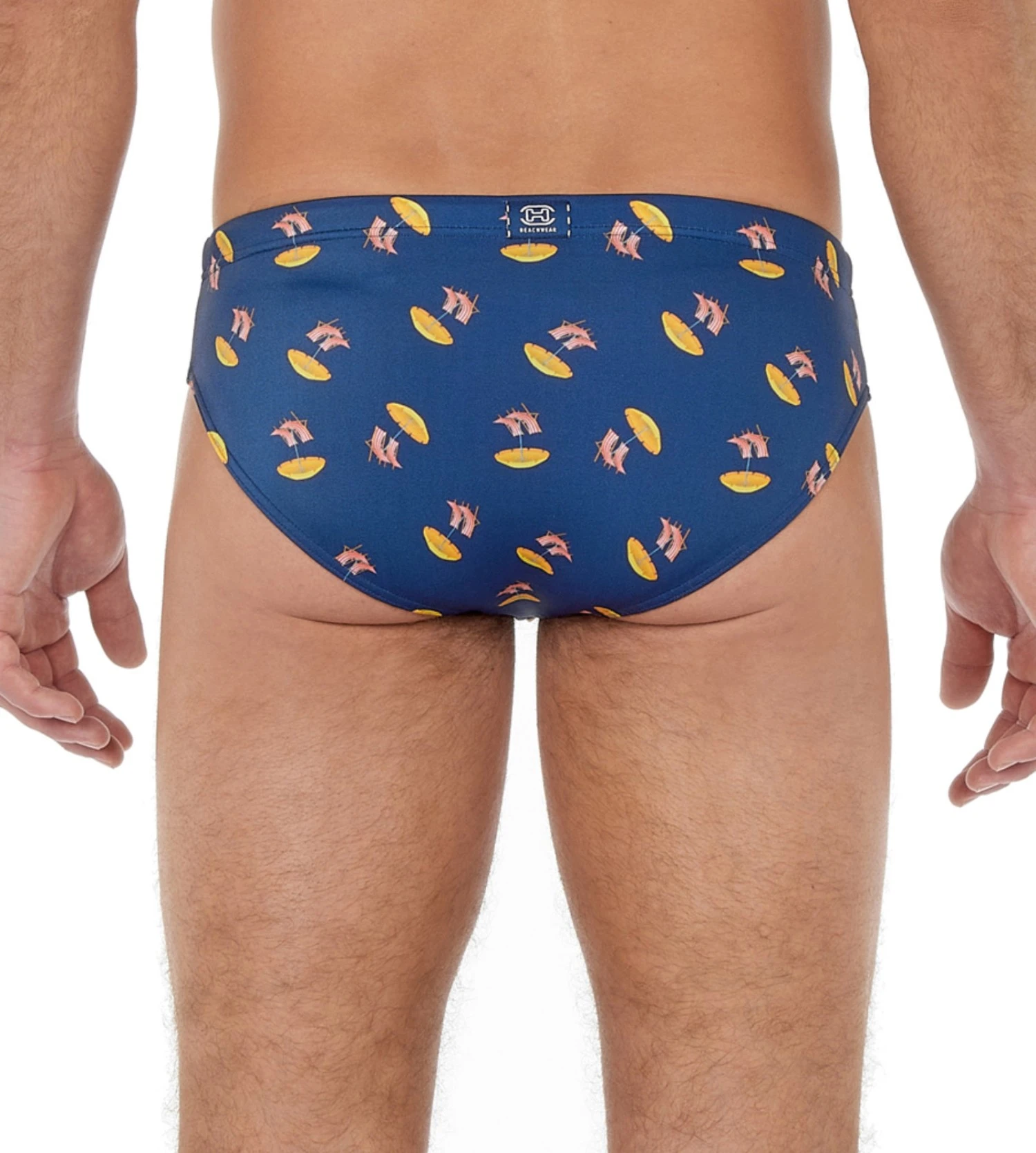 HOM Marcello Navy & White Geometric Print – Premium Microfiber Men's Swim Brief 7 HOM Marcello Navy & White Geometric Print – Premium Microfiber Men's Swim Brief – Image 5