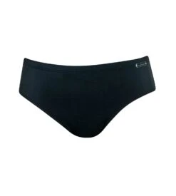 Slip De Bain Midi Uni Pour Homme Noir 05