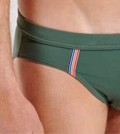 Hom Slip De Bain Mini Uni Nautical Vert Kaki -Lingerie Sipp slip de bain mini nautical cup kaki 2