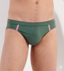 Hom Slip De Bain Mini Uni Nautical Vert Kaki -Lingerie Sipp slip de bain mini nautical cup kaki 4