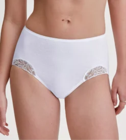 Calida Culotte Taille Haute En Coton Blanc Cotton Desire