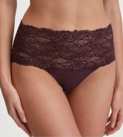 Calida Culotte Haute Avec Dentelle Sensual Secrets Black Cherry