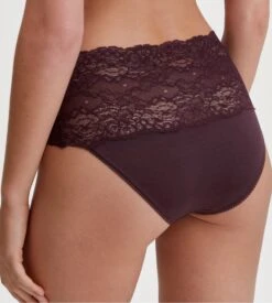 Calida Culotte Haute Avec Dentelle Sensual Secrets Black Cherry 12 Calida Culotte Haute Avec Dentelle Sensual Secrets Black Cherry -Lingerie Sipp slip haut black cherry 4