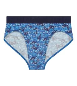 Hom Slip Mini Vibe HO1 Bleu Imprimé - Sous-vêtement Homme en Coton & Modal à Ouverture Horizontale -Lingerie Sipp slip ho1 vibe mini h bleu 1