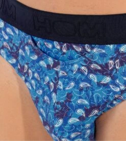 Hom Slip Mini Vibe HO1 Bleu Imprimé - Sous-vêtement Homme en Coton & Modal à Ouverture Horizontale -Lingerie Sipp slip ho1 vibe mini h bleu 2
