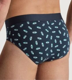 Calida Cotton Code Design Pond Green - Slip Imprimé en Coton de Haute Qualité pour Homme -Lingerie Sipp slip homme 595 pond green 3