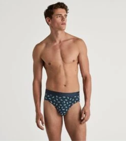 Calida Cotton Code Design Pond Green - Slip Imprimé en Coton de Haute Qualité pour Homme -Lingerie Sipp slip homme 595 pond green 5