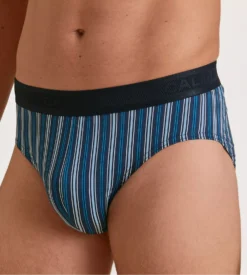 Calida Slip Homme Grafic Cotton Insignia Blue – Sous-vêtement en Coton Supima à Motif Graphique -Lingerie Sipp slip midi homme 407 insignia blue 1