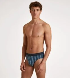 Calida Slip Homme Grafic Cotton Insignia Blue – Sous-vêtement en Coton Supima à Motif Graphique -Lingerie Sipp slip midi homme 407 insignia blue 2