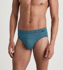 Calida Graphic Cotton Bright Blue Slip Midi – Men's Luxury Supima Cotton Briefs