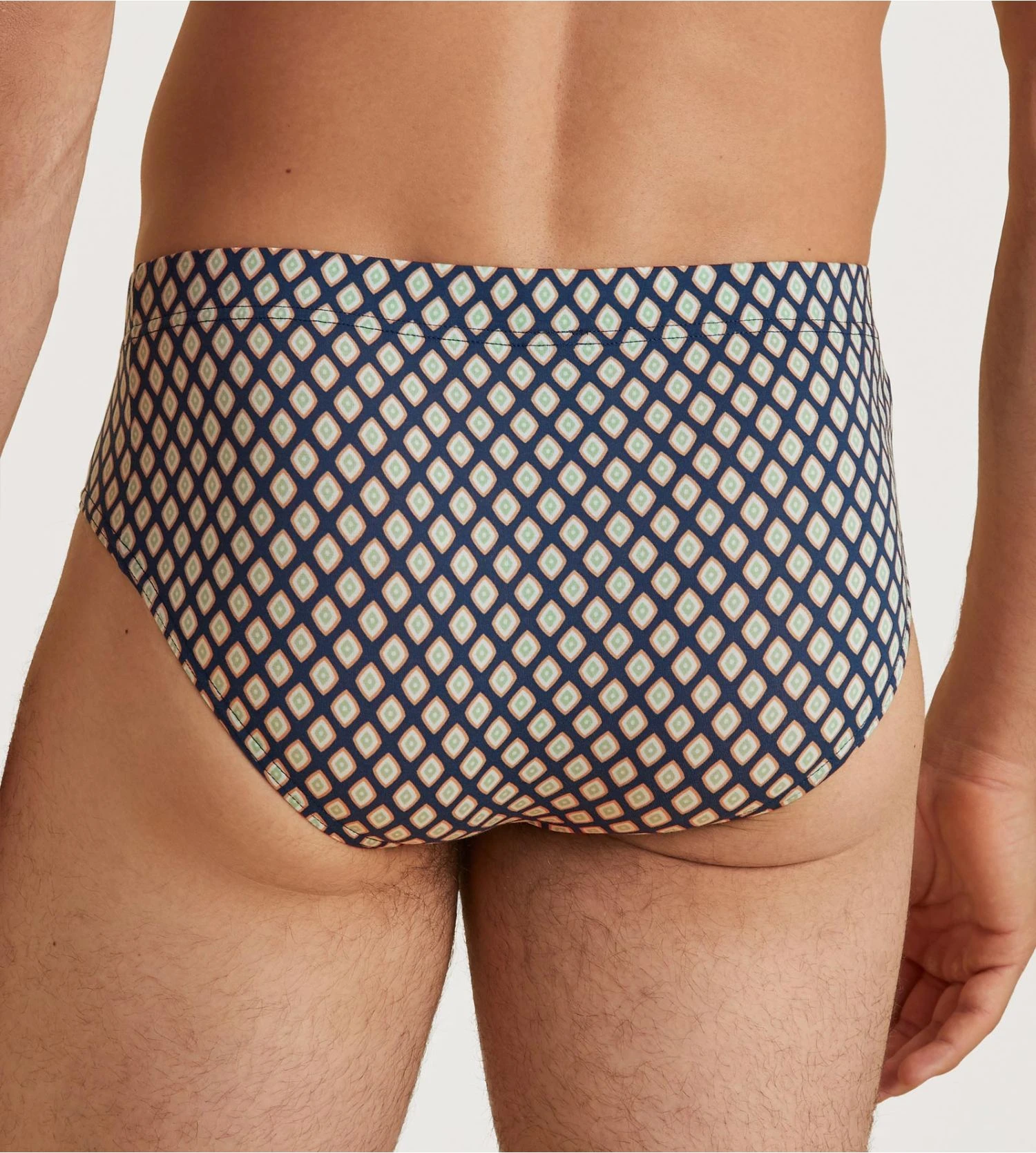 Calida Grafic Cotton Slip Midi pour Homme – Bleu Insignia à Motif Géométrique 8 Calida Grafic Cotton Slip Midi pour Homme – Bleu Insignia à Motif Géométrique – Image 6