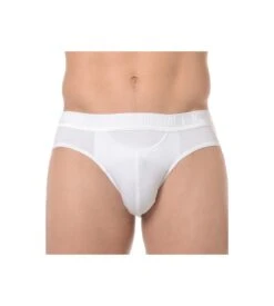 Hom Slip Mini HO1 Blanc – Sous-vêtement en Coton Modal à Ouverture Horizontale