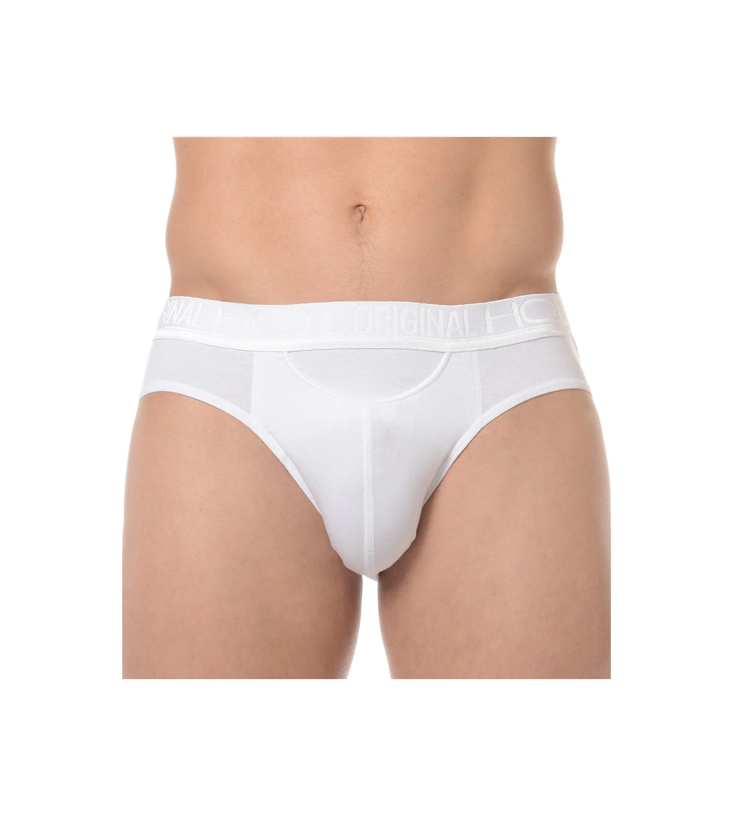 Hom Slip Mini HO1 Blanc – Sous-vêtement en Coton Modal à Ouverture Horizontale 3 Hom Slip Mini HO1 Blanc – Sous-vêtement en Coton Modal à Ouverture Horizontale