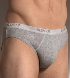 Slip Sloggi Men Basic Mini Gris – Sous-vêtement Classique en Coton Stretch et Lycra -Lingerie Sipp slip sloggi men basic mini gris 34 3