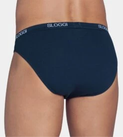 Sloggi Men Basic Mini Marine – Slip Homme en Coton Extensible Confort -Lingerie Sipp slip sloggi men basic mini marine 80 3