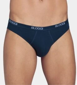 Sloggi Men Basic Mini Marine – Slip Homme en Coton Extensible Confort -Lingerie Sipp slip sloggi men basic mini marine 80 4